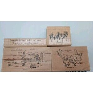 Stampin Up Farm Life Wood Block Stamp Set